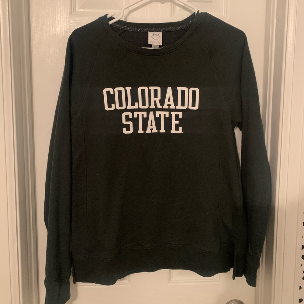 Forest green Colorado state crew-neck sweatshirt